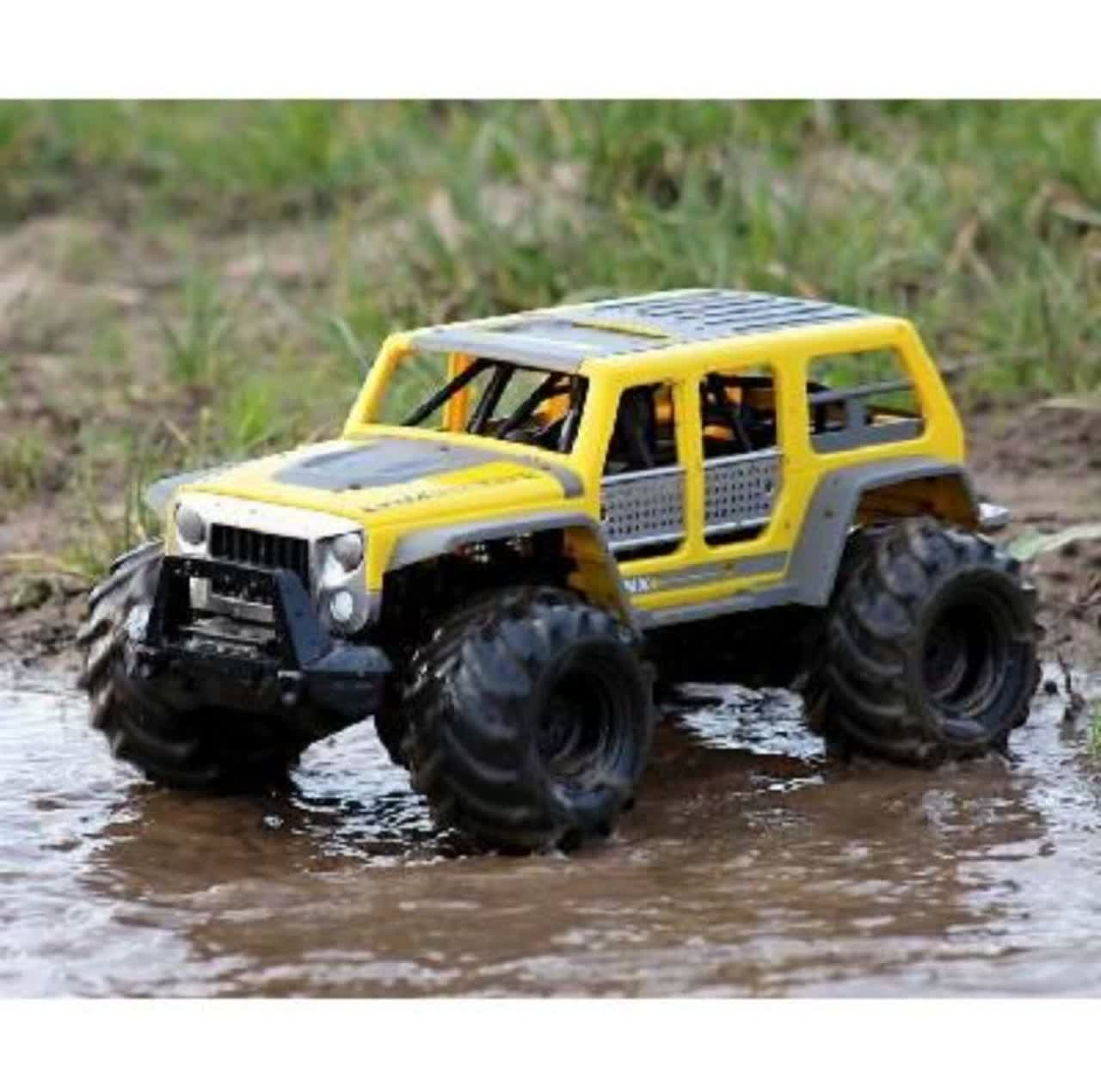 ماشین بازی کنترلی ناب سل مدل ضد آب آفرود شارژی چراغدار کد Waterproof off-road car solong RC