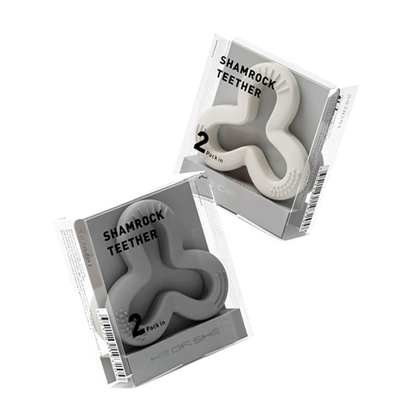 دندان گیر کودک هیروشی مدل Silicone Shamrock Teether بسته 2 عددی
