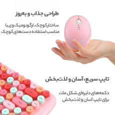 کیبورد و ماوس بی سیم مافی مدل CANDY