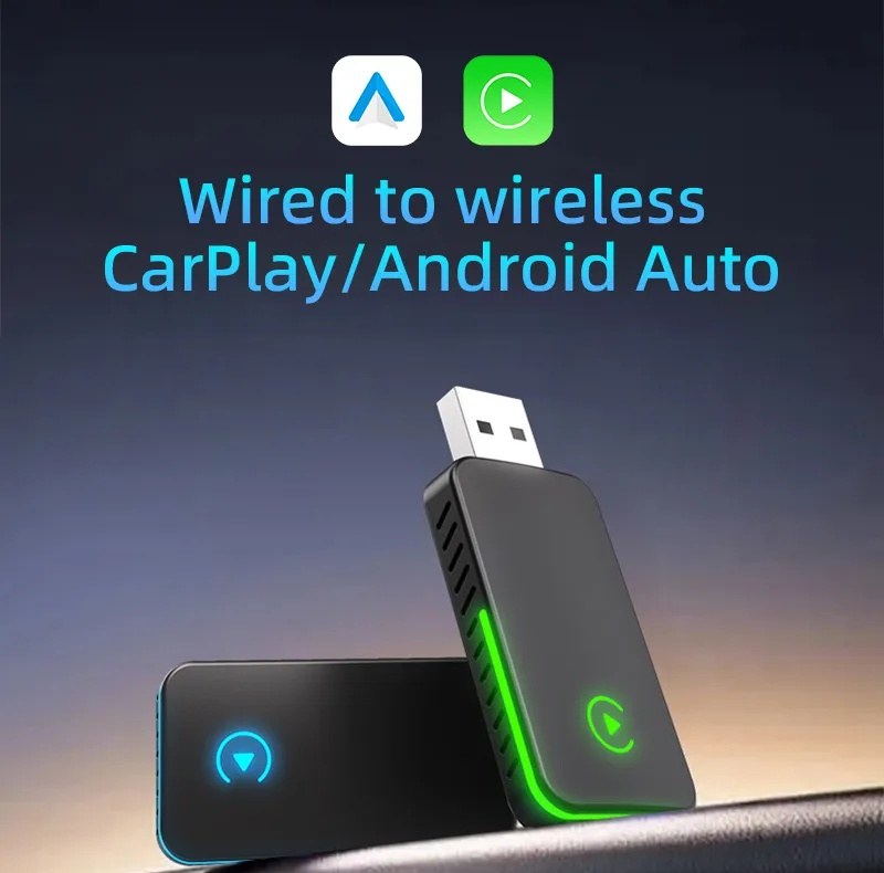 کارپلی و اندروید اتو مدل CP/AA M10 2in1 Carplay/Android Auto به همراه مبدل USB به USB-C