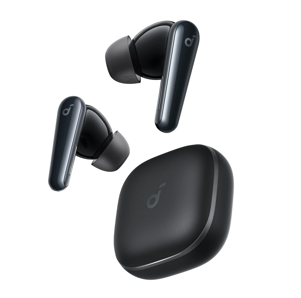 هدفون بلوتوثی انکر مدل Soundcore Liberty 5 با نویز کنسلینگ فعال (ANC)، درگاه شارژ USB Type-C، تا 30 ساعت زمان پخش موسیقی، دارای سنسور نوری داخل گوش و مقاوم در برابر رطوبت و عرق