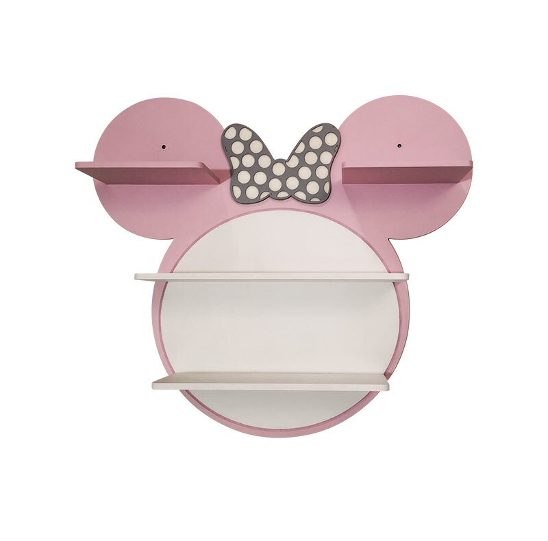 شلف دیواری اتاق کودک طرح میکی موس مدل MKids51-Pink