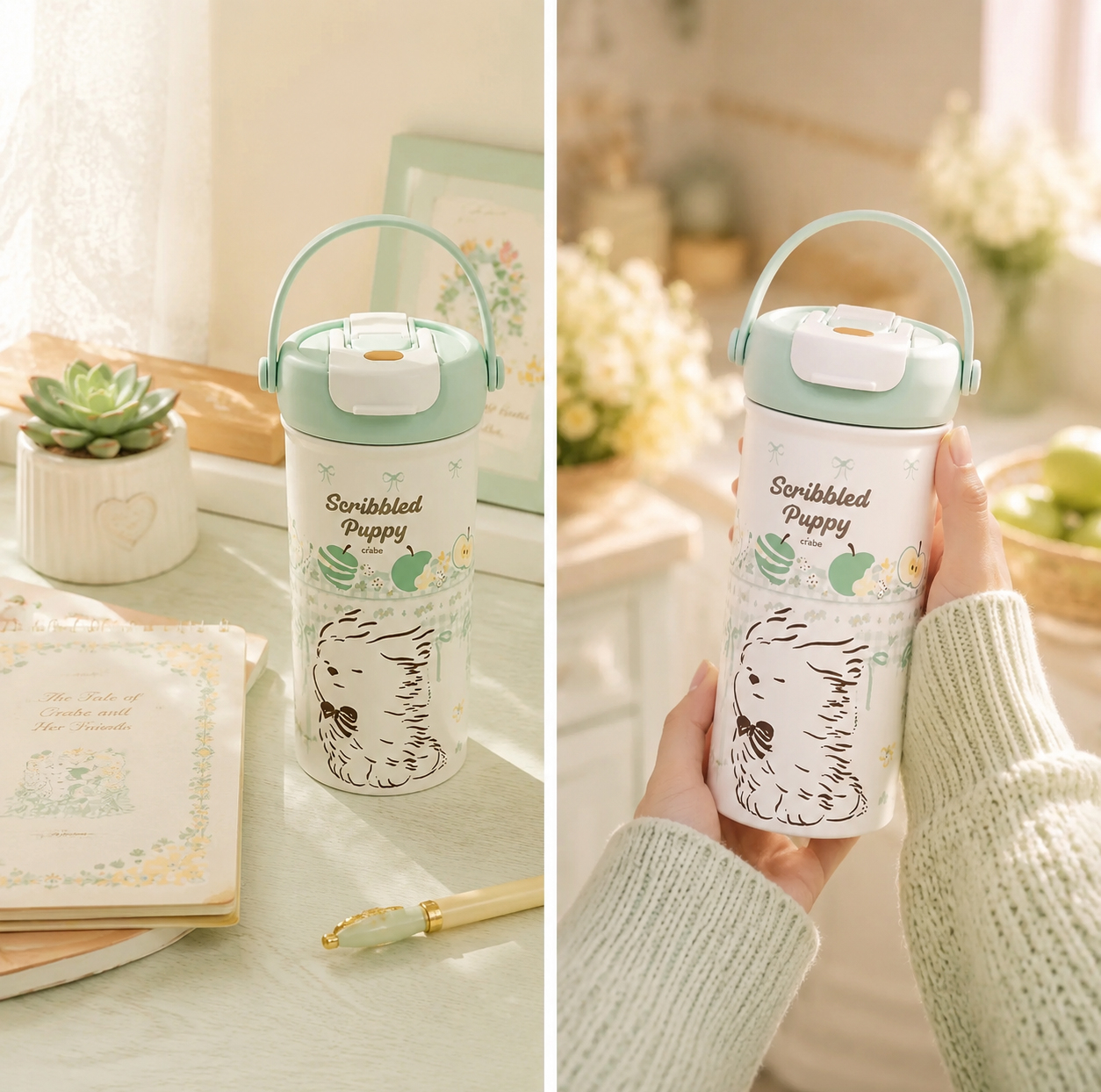 تراول ماگ مدل Scribbled Puppy طرح سگ پشمالو گنجایش 0.55 لیتر