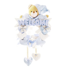 آویز تزیینی اتاق کودک طرح خرس نانان مدل Welcome کد W/Blu