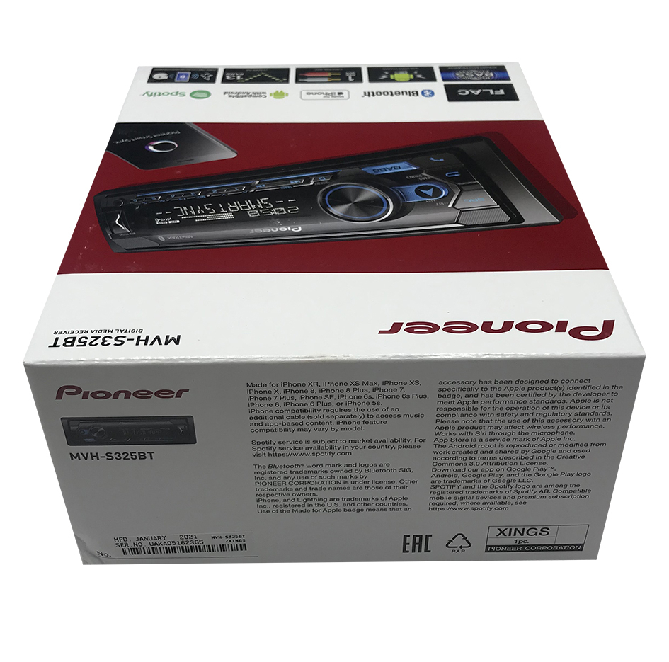 پخش کننده خودرو پایونیر مدل MVH-S325BT