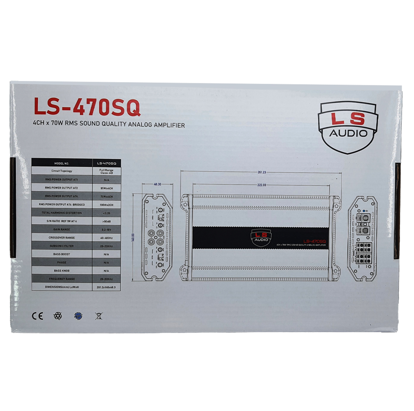 آمپلی فایر خودرو 4 کانال ال اس آدیو مدل LS-470 SQ