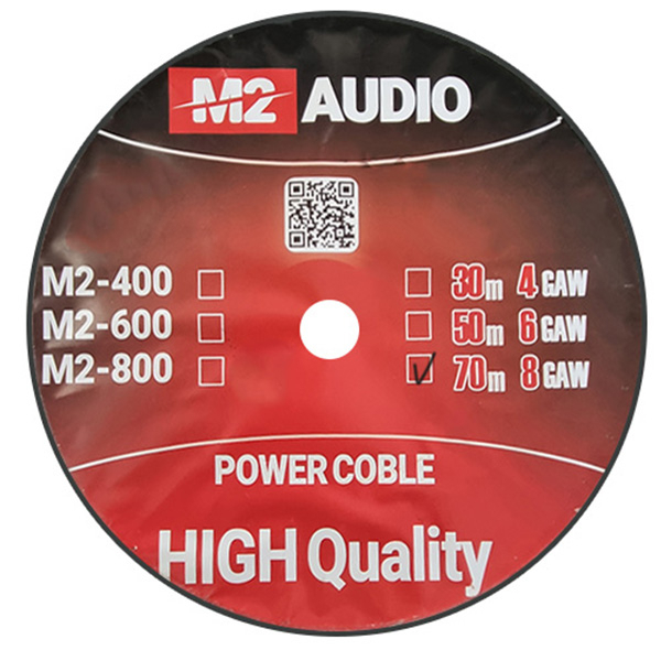کابل برق 8 گیج خودرو ام تو آدیو مدل M2-800