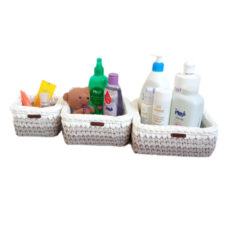 سبد وسایل کودک مدل Baby box بسته 3 عددی