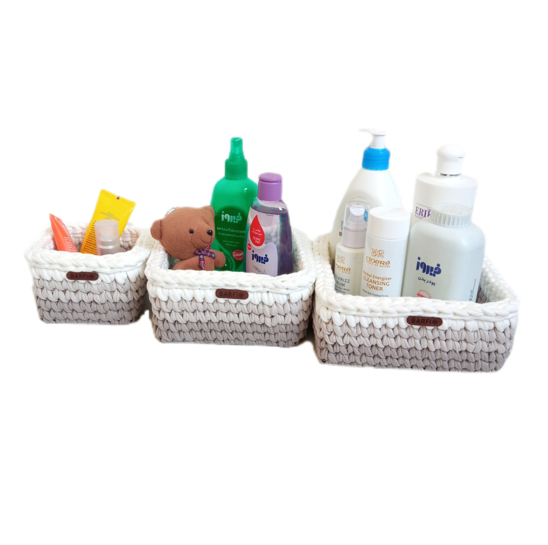 سبد وسایل کودک مدل Baby box بسته 3 عددی