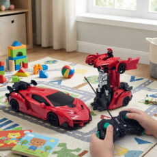 ماشین بازی کنترلی ناب سل مدل لامبورگینی شارژی تبدیل شونده دودزا چراغدار کد Lamborghini rechargeable remote control game machine with smoke and lights
