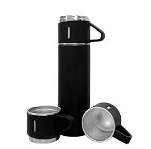 فلاسک مدل کادویی VACUUM FLASK SET گنجایش 0.5 لیتر به همراه لیوان مجموعه 3 عددی