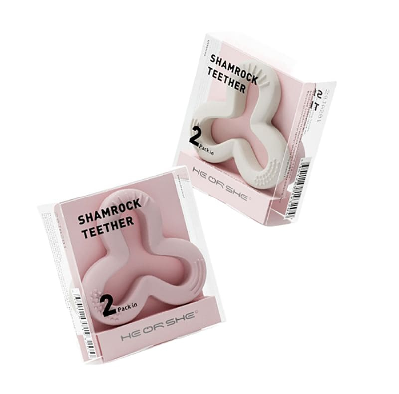دندان گیر کودک هیروشی مدل Silicone Shamrock Teether بسته 2 عددی