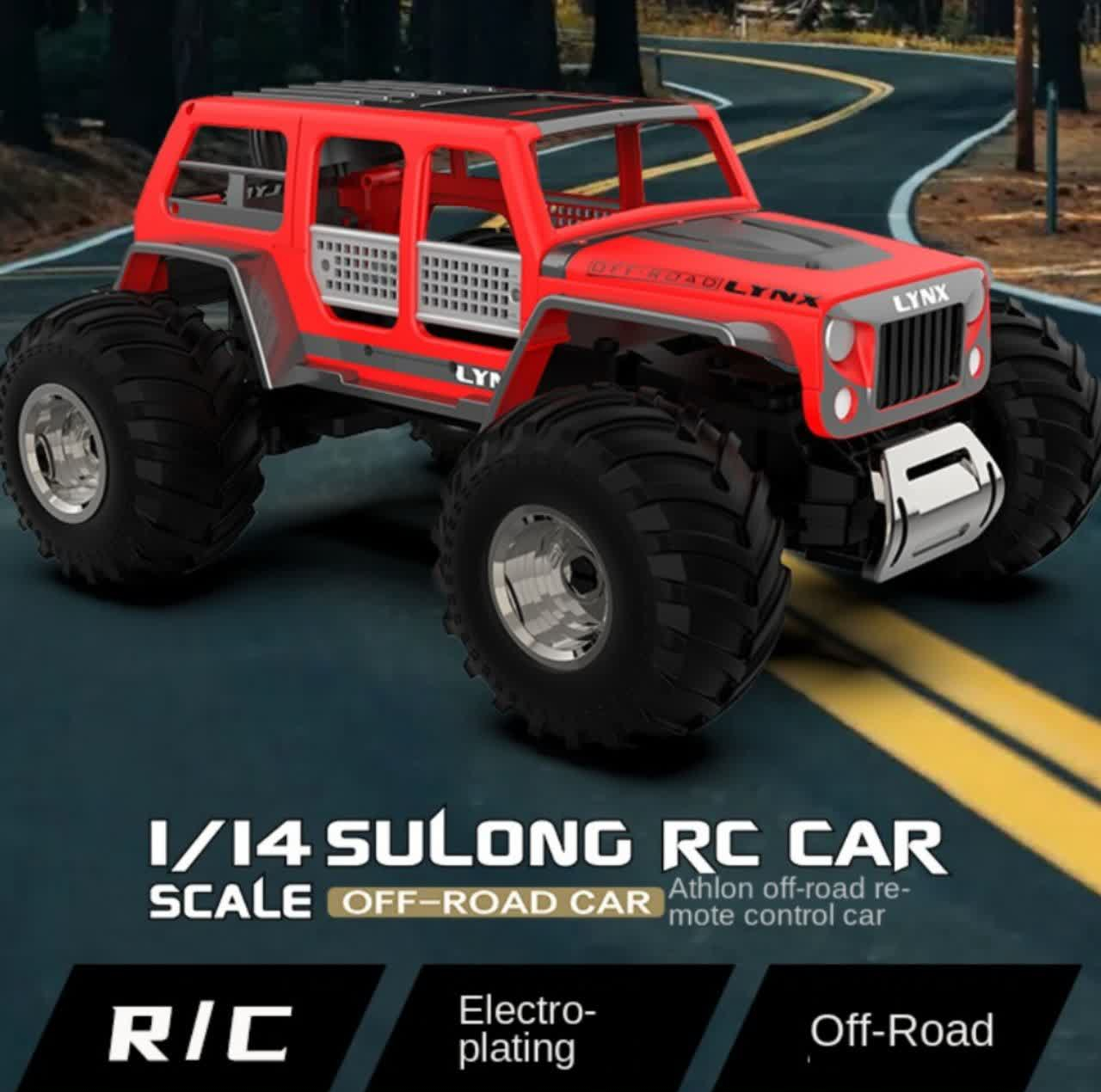ماشین بازی کنترلی ناب سل مدل ضد آب آفرود شارژی چراغدار کد Waterproof off-road car solong RC