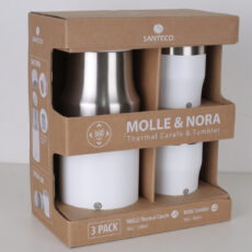 فلاسک سانتکو مدل Molle and Nora به همراه 2 عدد لیوان گنجایش 1.2 لیتر