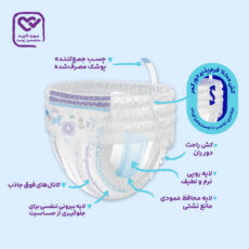 پوشک شورتی مای بیبی مدل کانال دار سایز 6 بسته 22 عددی
