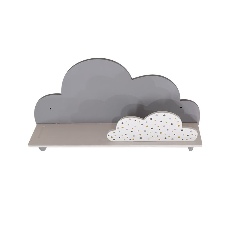 شلف دیواری اتاق کودک طرح ابر مدل MKids52-Gray