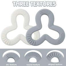دندان گیر کودک هیروشی مدل Silicone Shamrock Teether بسته 2 عددی