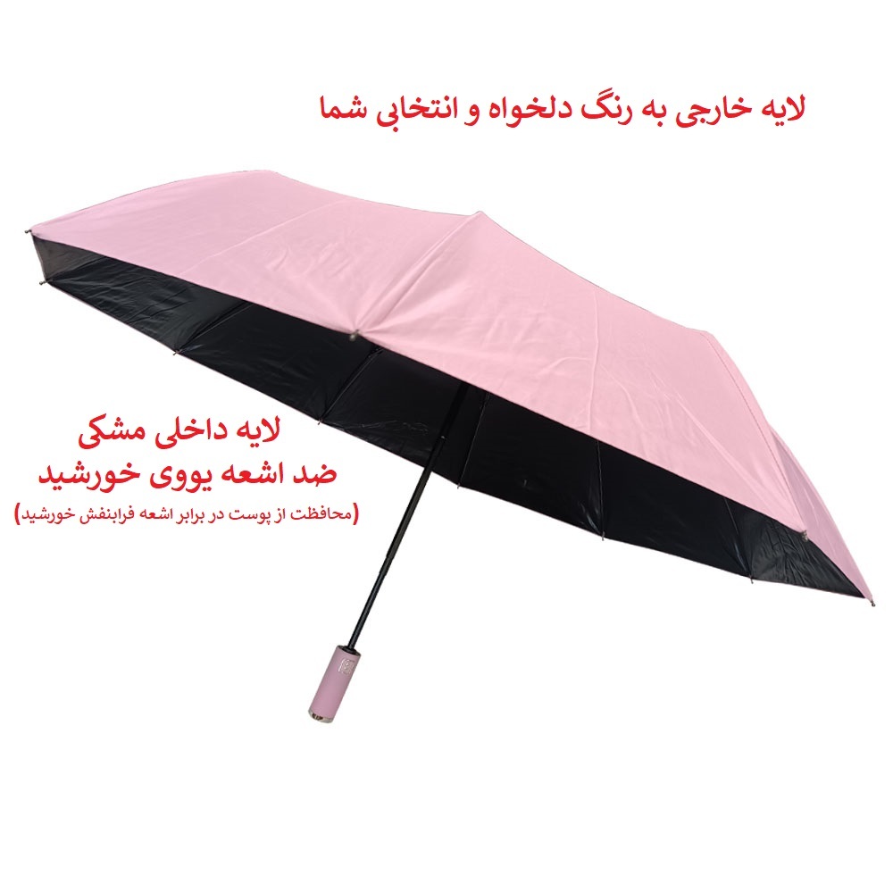 چتر 10 پره مدل دسته آینه ای قطر 116 سانتی‌متر