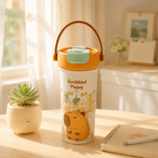 تراول ماگ مدل Scribbled Puppy طرح خرس کارتونی گنجایش 0.65 لیتر