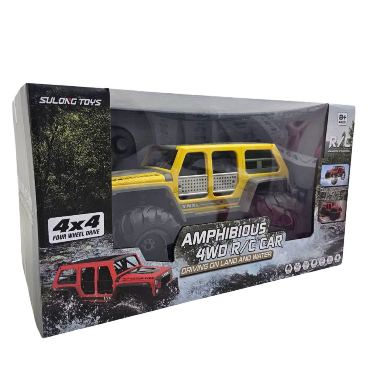 ماشین بازی کنترلی ناب سل مدل ضد آب آفرود شارژی چراغدار کد Waterproof off-road car solong RC