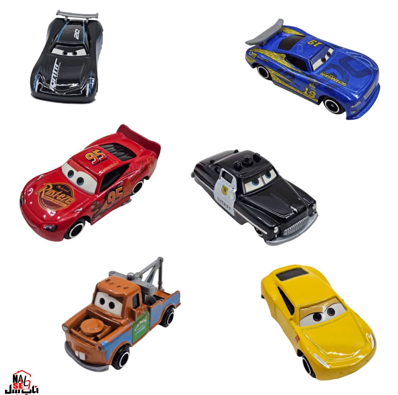 کیت ماشین بازی ناب سل مدل مکویین فلزی و دوستان مجموعه 7 عددی McQueen's car