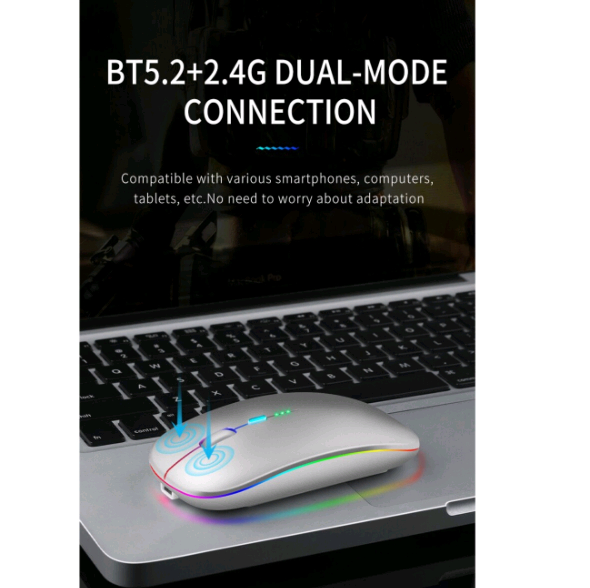 ماوس بی سیم مدل Silent RGB