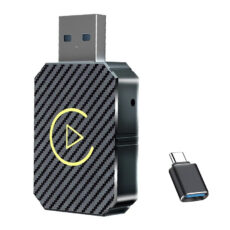 کارپلی و اندروید اتو مدل Wireless CarPlay/Android Auto Q1M به همراه مبدل USB به USB-C