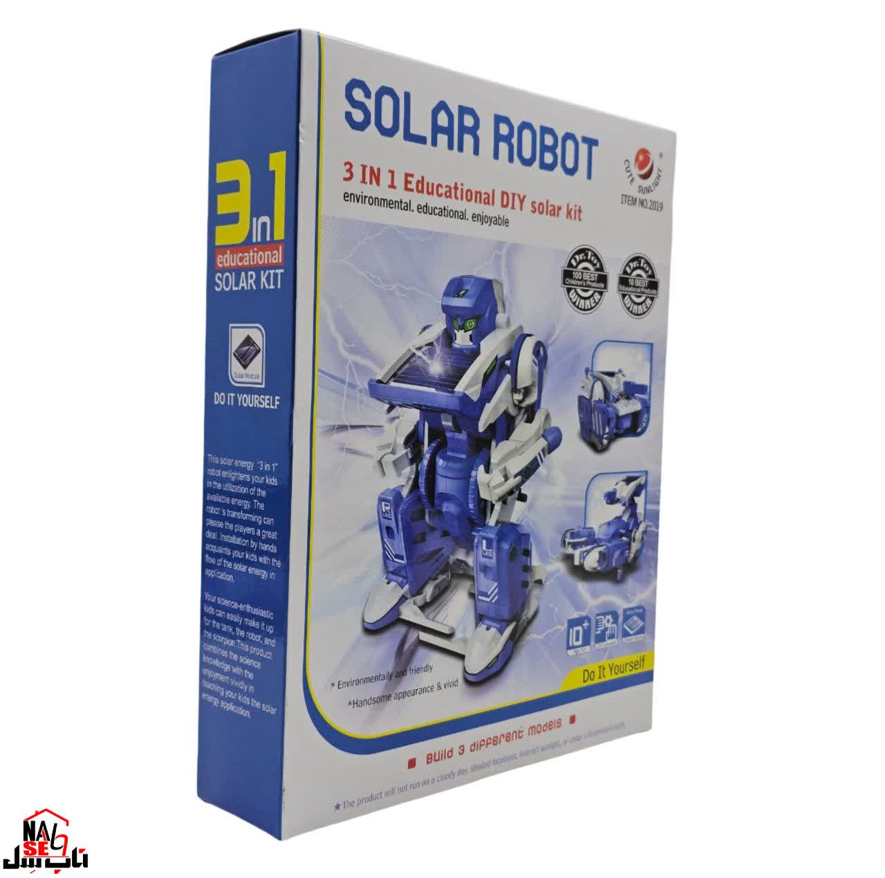 ربات ناب سل مدل آموزشی سولار خورشیدی 3 در 1 SOLAR ROBOT 3IN1 EDUCATIONAL DIY SOLAR KIT