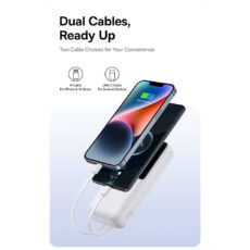 پاوربانک 22 وات بیسوس مدل LIPOW Dual ظرفیت 20000 میلی‌آمپرساعت به همراه کابل USB-C و لایتنینگ