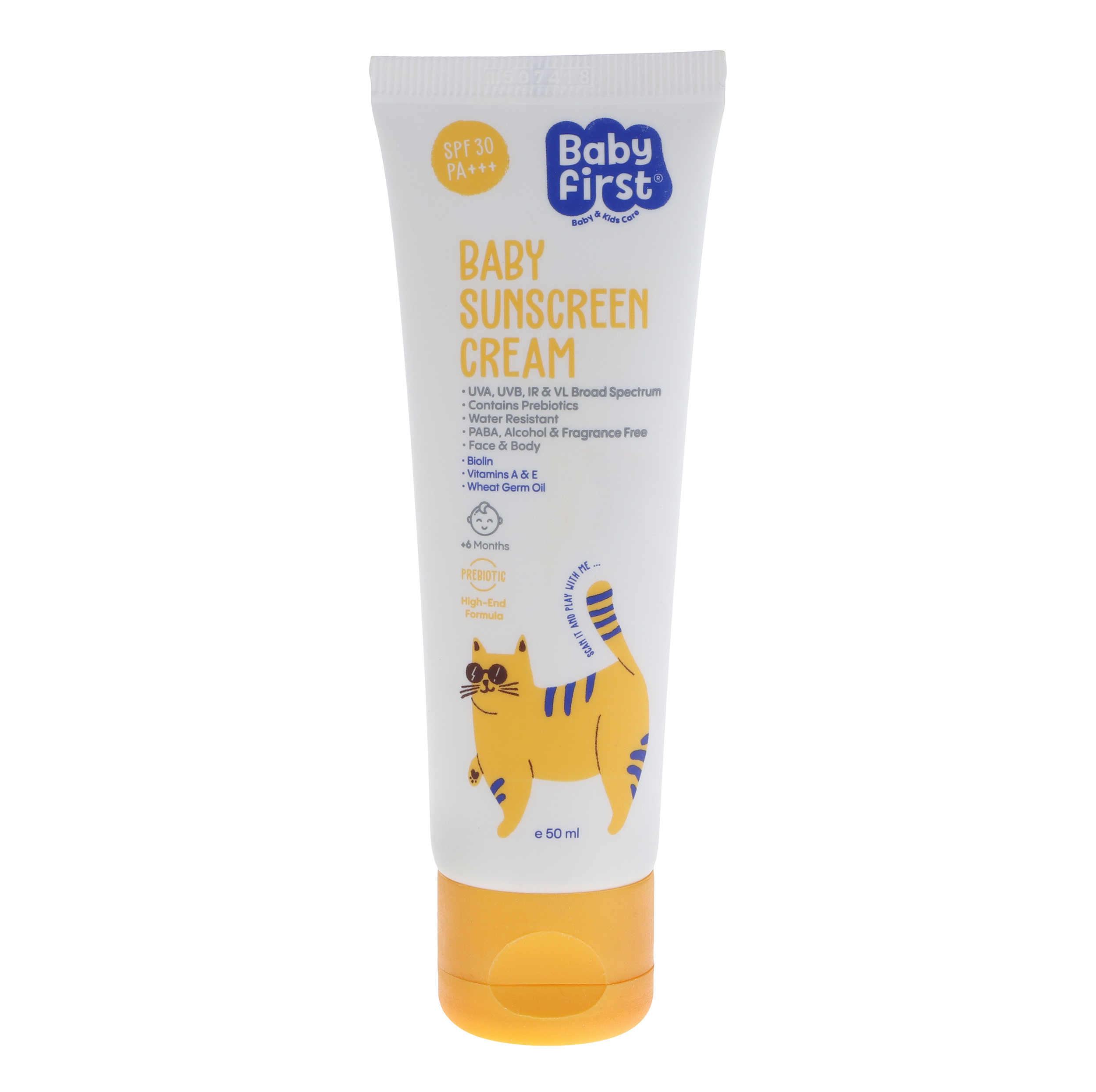 کرم ضد آفتاب کودکان بیبی فرست مدل SPF30 حجم 50 میلی لیتر