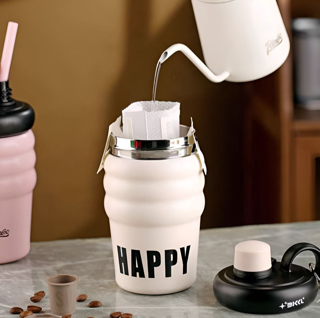 ماگ سفری بی کی ال مدل Happy گنجایش 0.4 لیتر