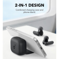 هدفون بلوتوثی انکر مدل Soundcore P30i با نویز کنسلینگ فعال (ANC)، درگاه شارژ USB Type-C، دارای 4 میکروفون با فناوری هوش مصنوعی، مجهز به دکمه لمسی و نشانگر LED مقاوم در برابر رطوبت و گردوغبار