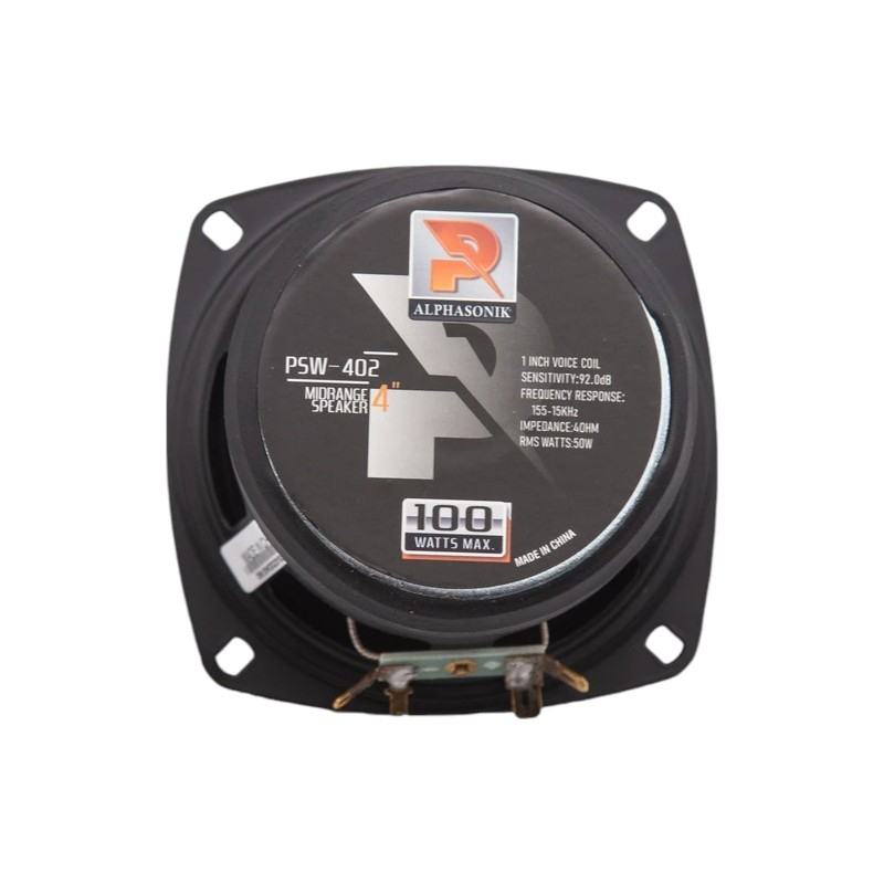 میدرنج درب جلو راست خودرو آلفاسونیک مدل PSW-402 سایز 4 اینچ بسته دو عددی