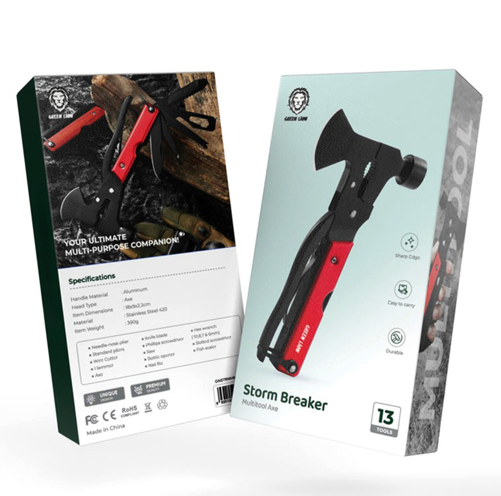 تبر و چکش 13 کاره گرین لاین مدل Storm Breaker Multitool Axe