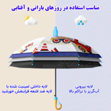 چتر بچگانه 8 پره مدل Construction قطر 88 سانتی‌متر