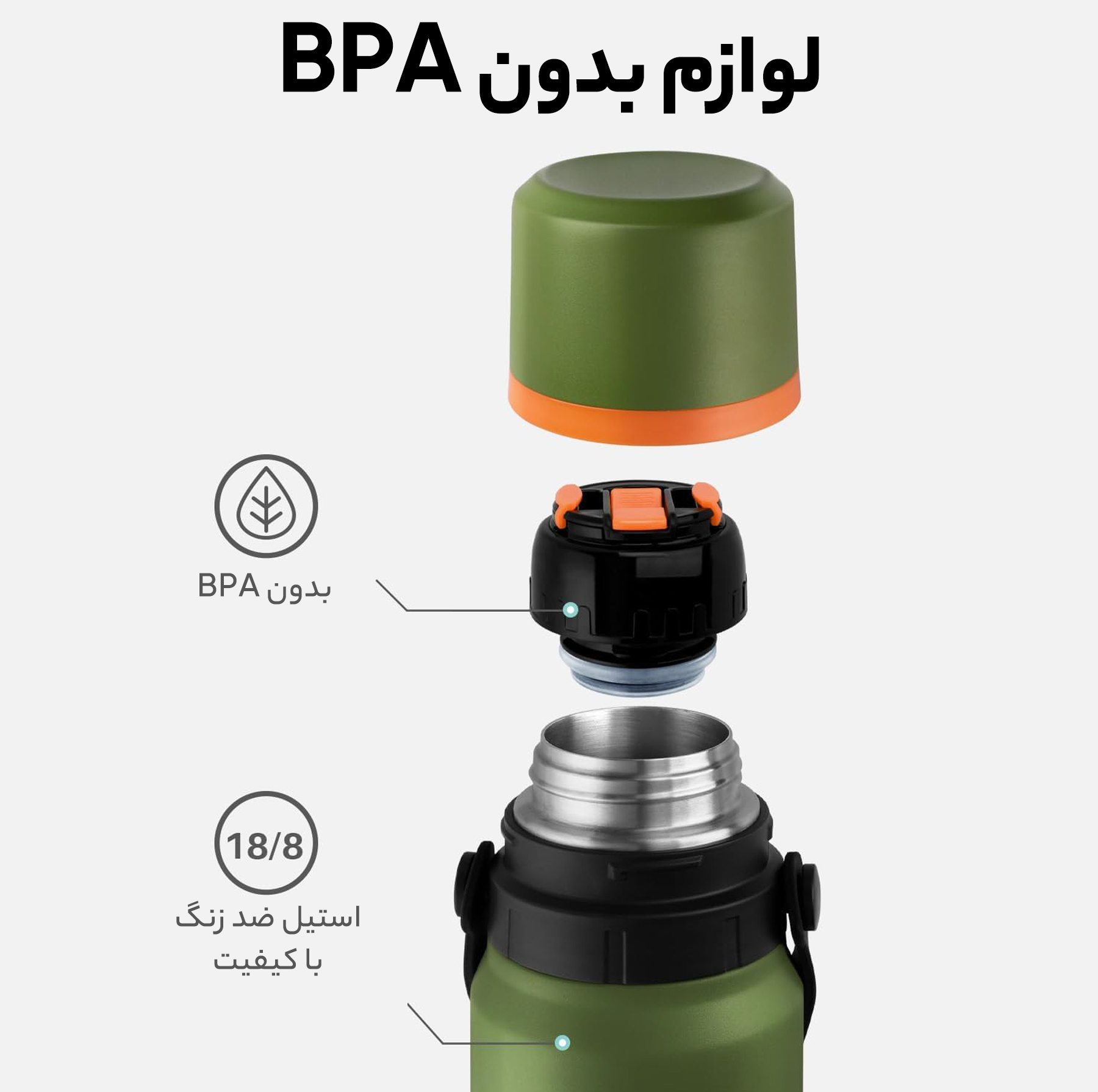 فلاسک سانتکو مدل GEILO گنجایش 1.2 لیتر