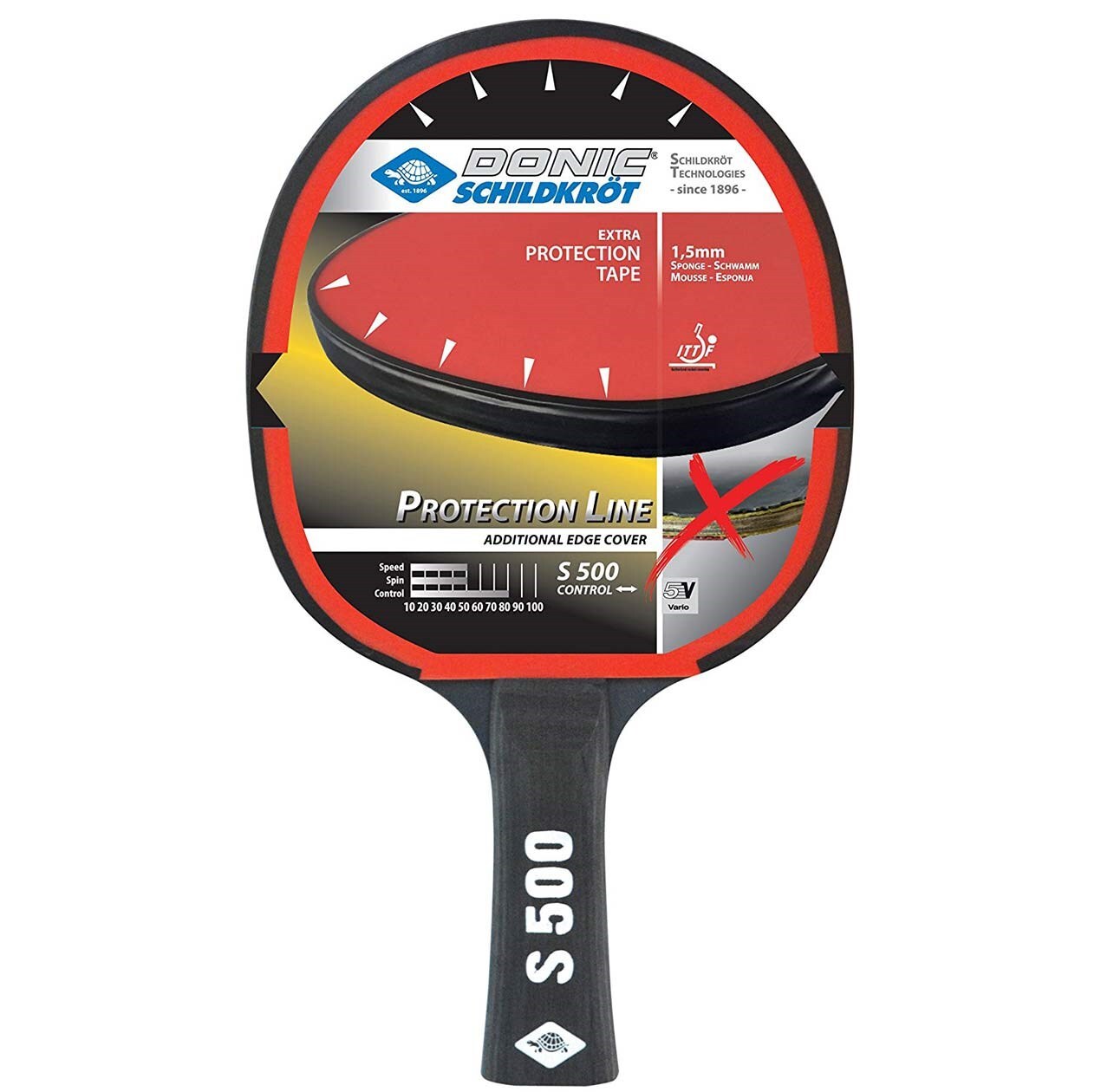 راکت پینگ پنگ دونیک شیلدکروت مدل TT-Bat Protection Level S 500
