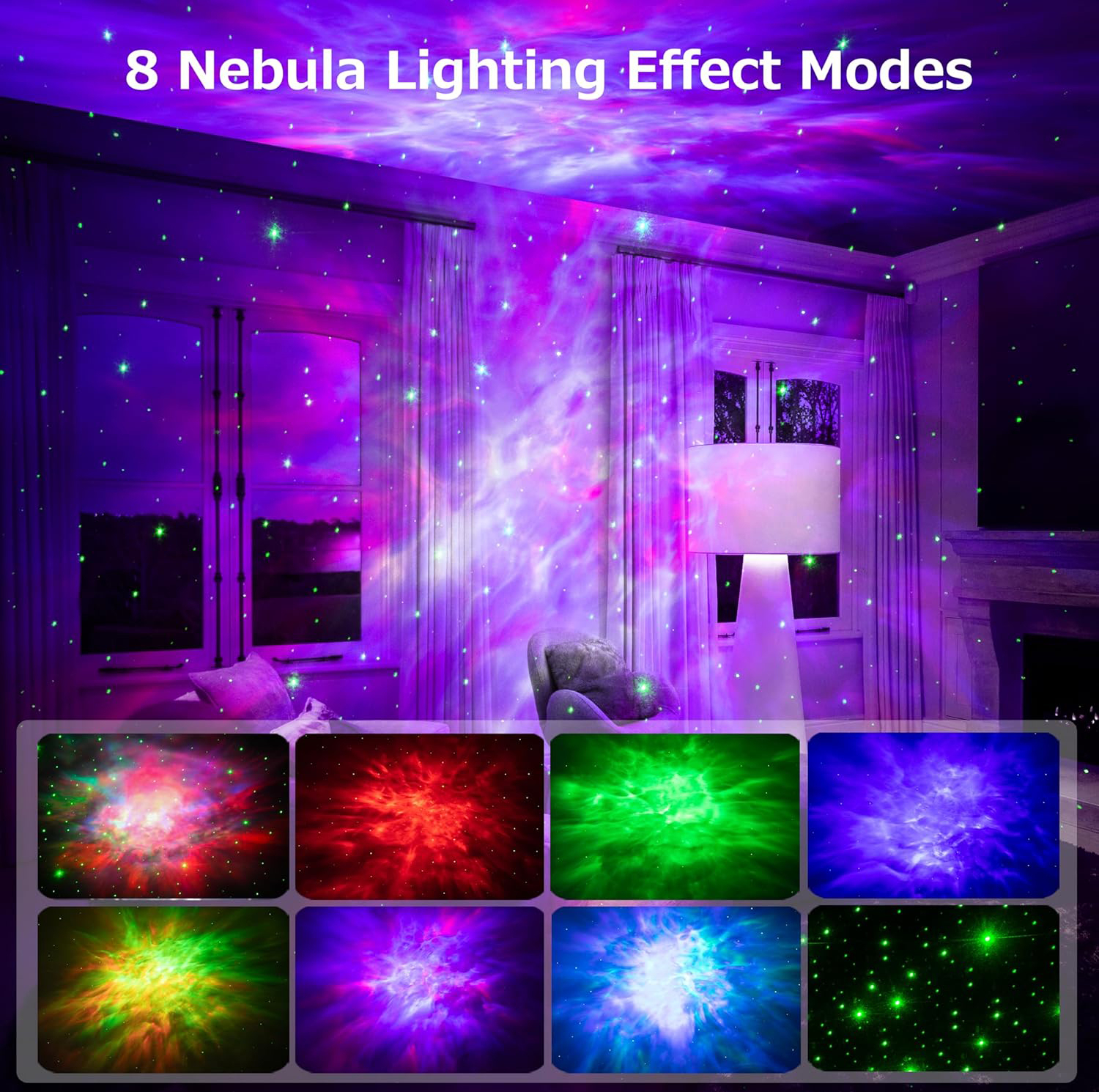 چراغ خواب رومیزی مدل galaxy nightlight projector خرگوش فضانورد با نور کهکشانی