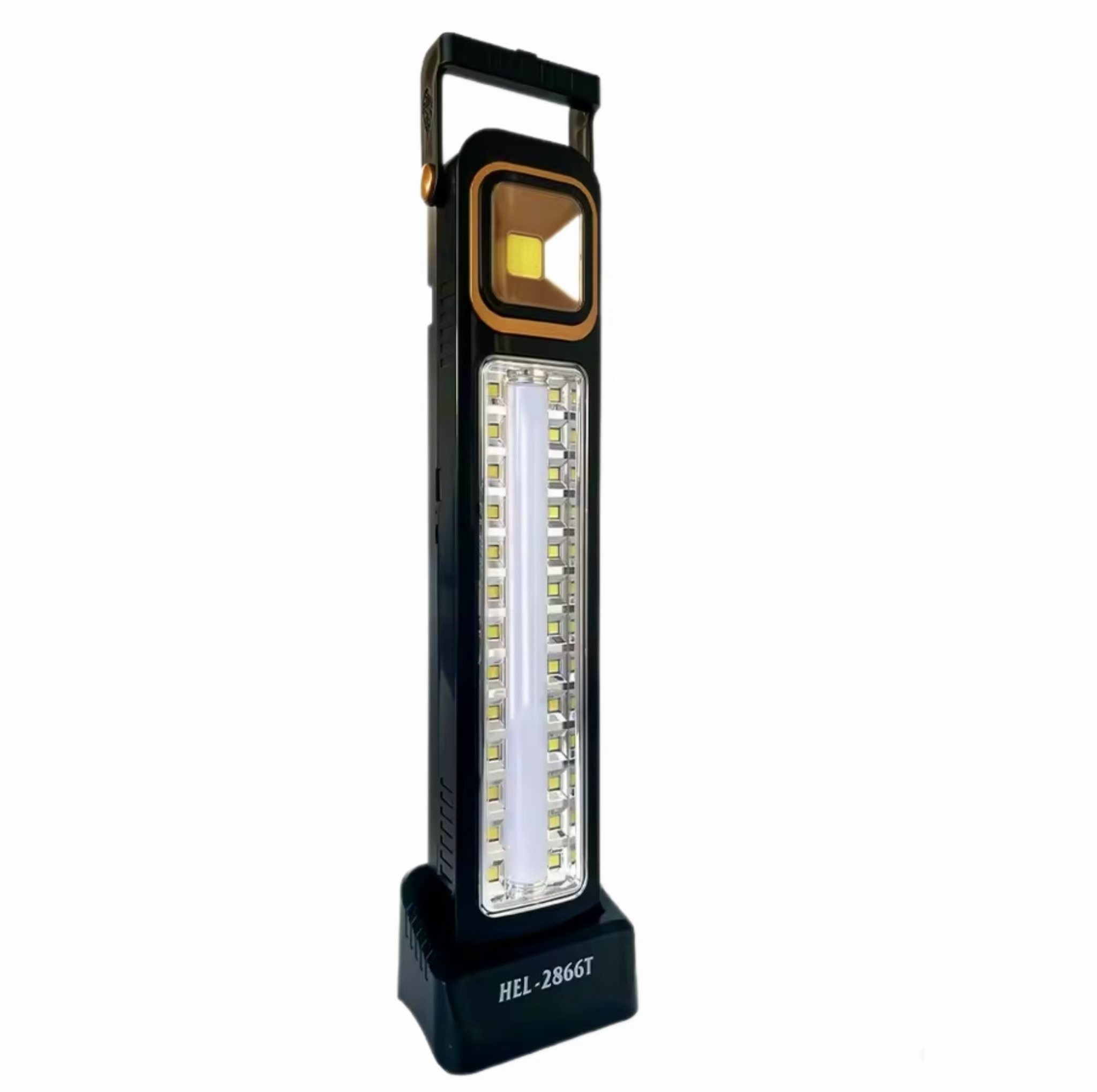 چراغ اضطراری و کمپینگ مدل HEL-2866T با نور مهتابی و آفتابی
