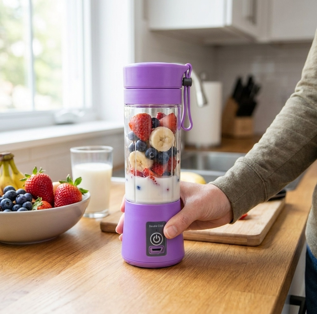 شیکر شارژی مدل juice گنجایش 380 میلی لیتر