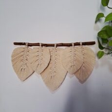 دیوارکوب بافتنی طرح پنج برگ مدل مکرومه
