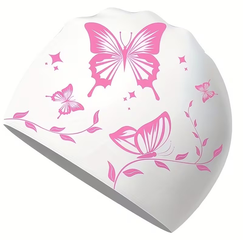 کلاه شنا طرح گل و پروانه کد SY-1124