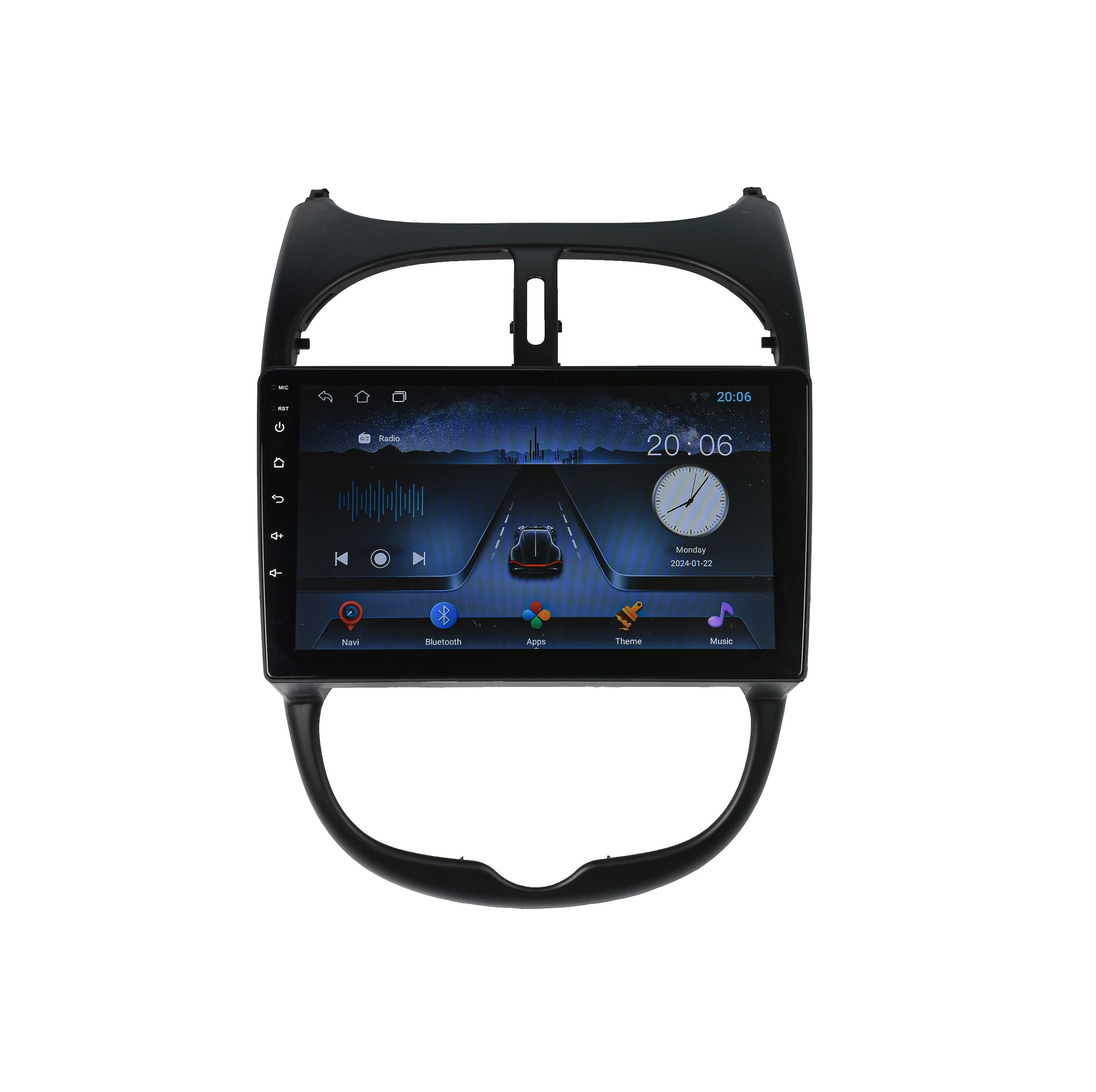 مانیتور خودرو کاروین مدل s800 با برد TS مناسب برای 206