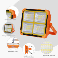 پروژکتور شارژی و خورشیدی وارسو مدل JY-IP66 288LED