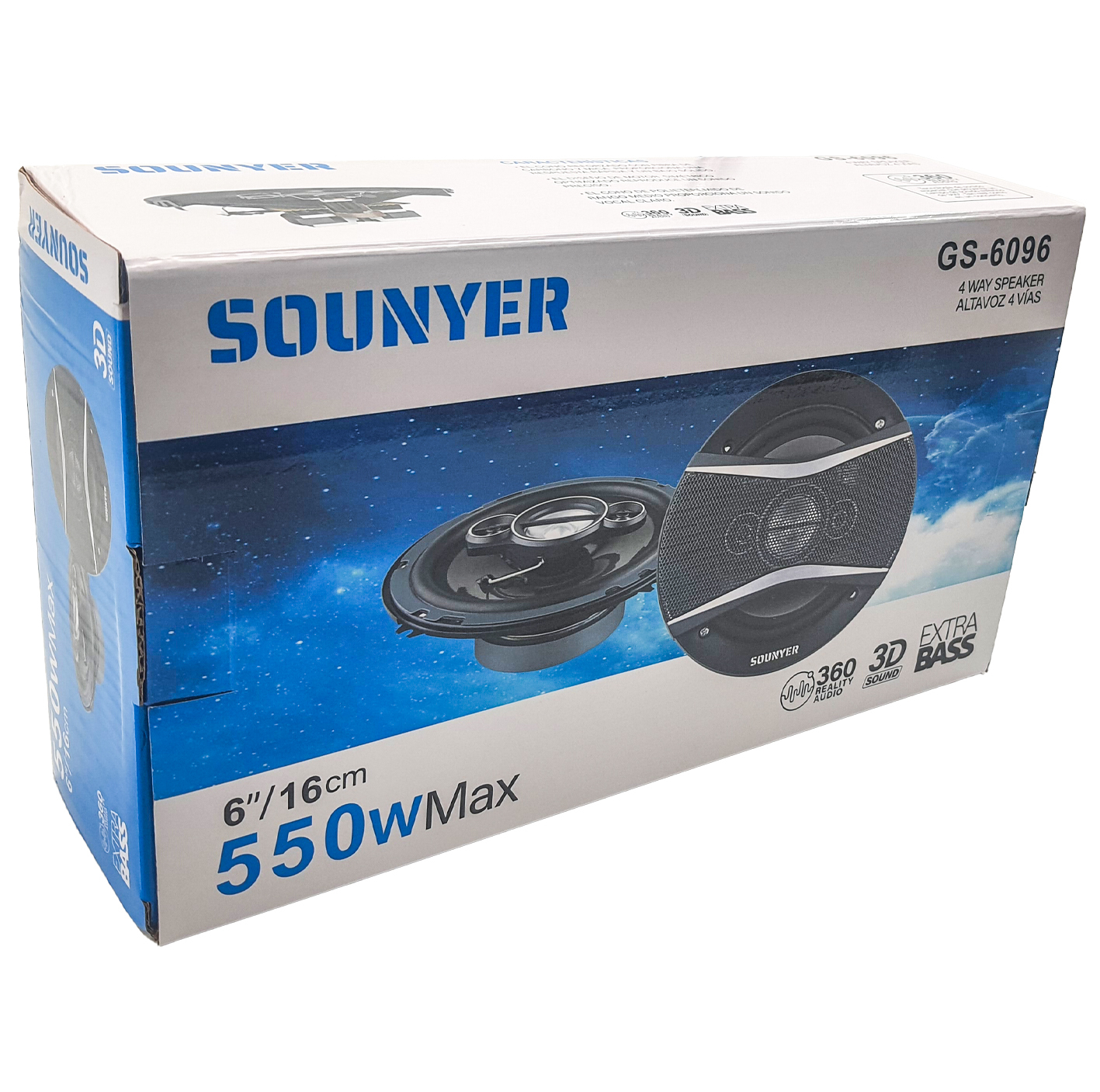 اسپیکر پشت و جلوی خودرو سونیر مدل GS-6096 سایز 6 اینچ بسته دوعددی