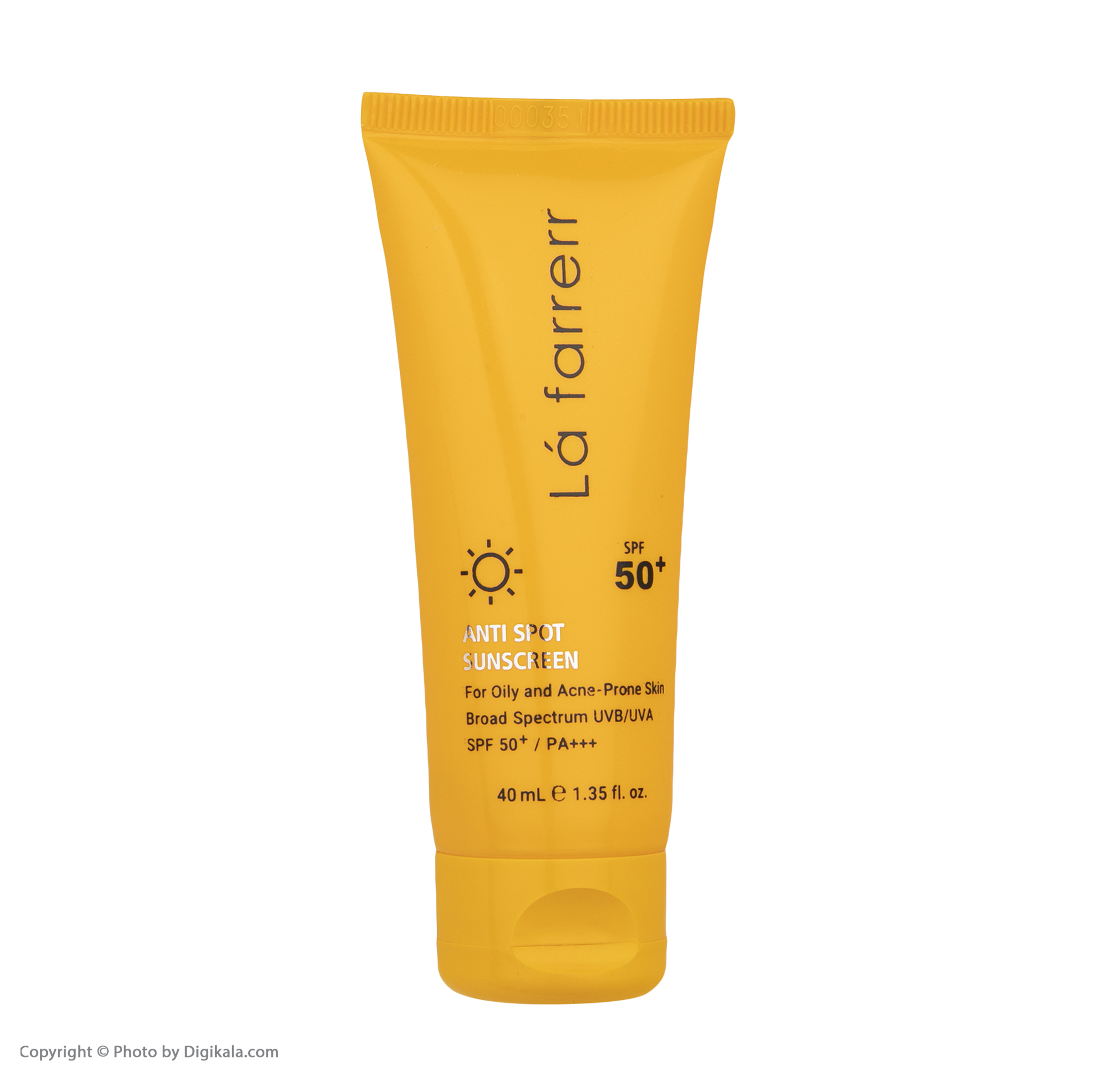 کرم ضدآفتاب و ضدلک بیرنگ لافارر مدل SPF50، مناسب پوستهای چرب، حجم 40 میلیلیتر