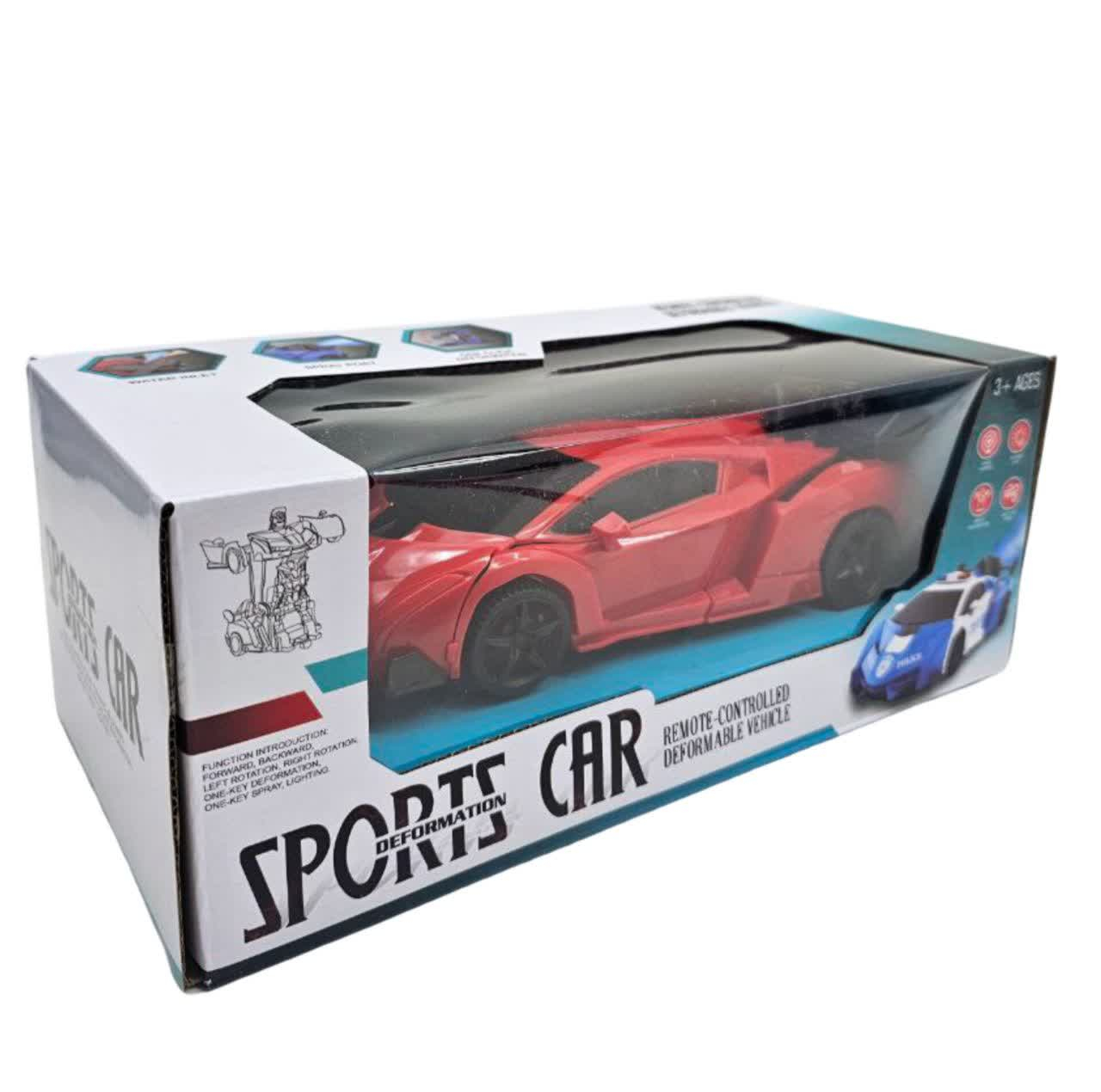 ماشین بازی کنترلی ناب سل مدل لامبورگینی شارژی تبدیل شونده دودزا چراغدار کد Lamborghini rechargeable remote control game machine with smoke and lights