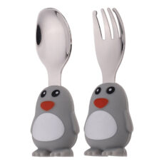 قاشق و چنگال کودک مدل Penguin بسته 2 عددی
