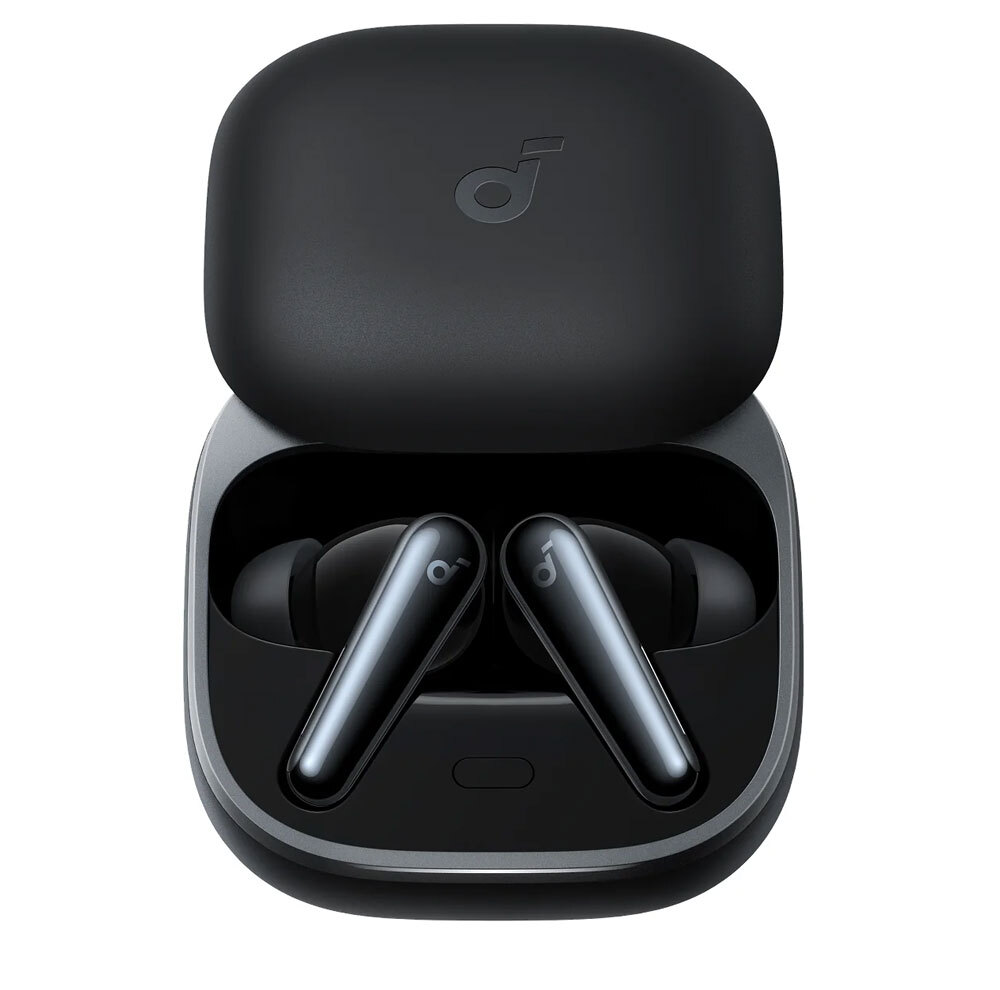 هدفون بلوتوثی انکر مدل Soundcore Liberty 5 با نویز کنسلینگ فعال (ANC)، درگاه شارژ USB Type-C، تا 30 ساعت زمان پخش موسیقی، دارای سنسور نوری داخل گوش و مقاوم در برابر رطوبت و عرق