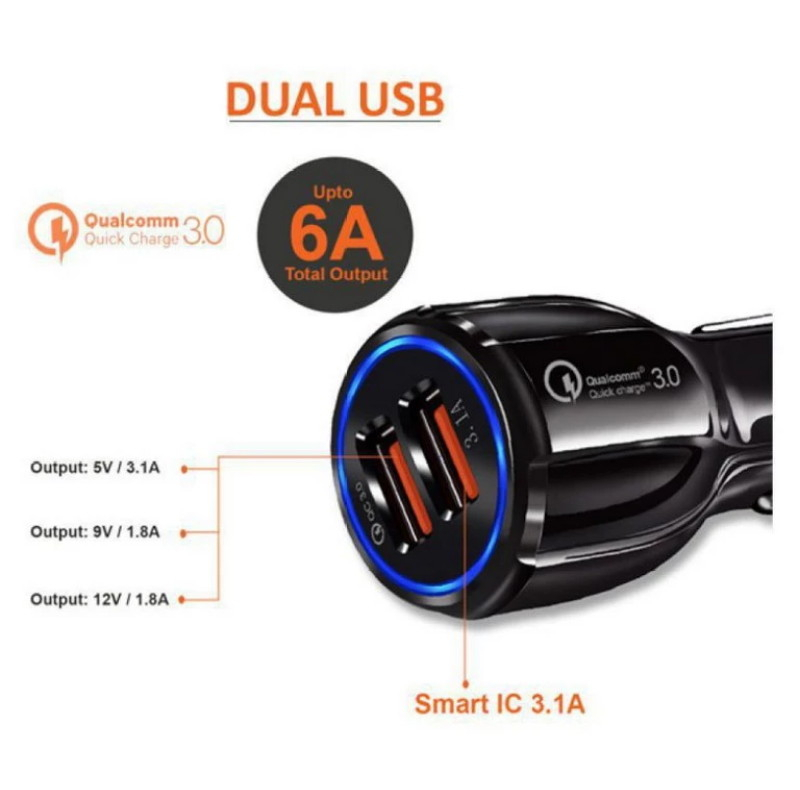 شارژر فندکی مدل fast car charger